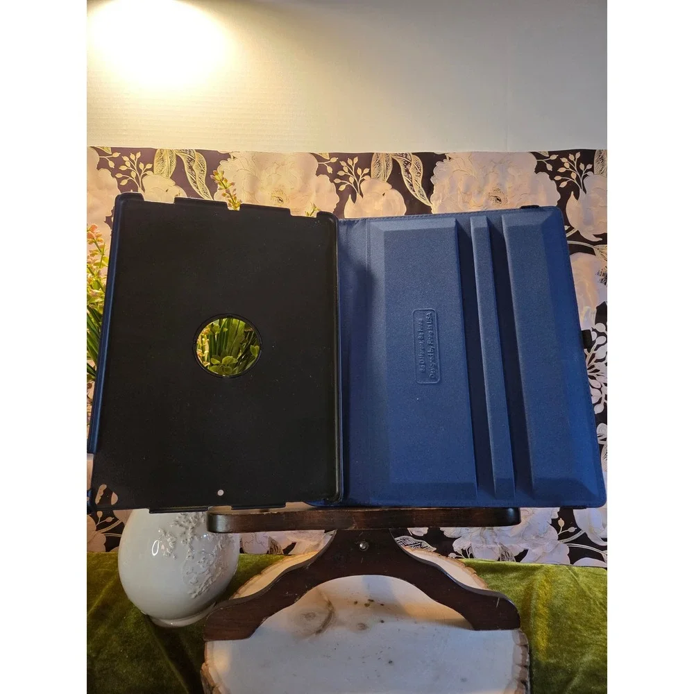 Leather Blue Rotating iPad Pro Tablet Case and JETech Glass Screen Protector